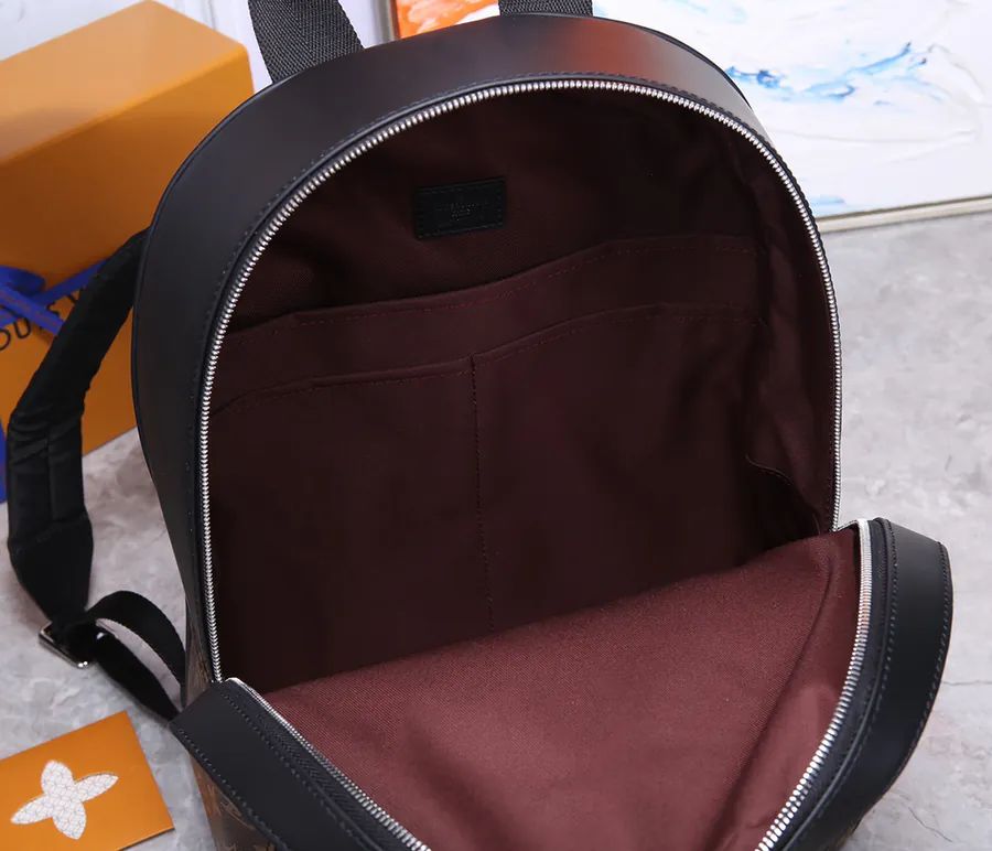Josh Canvas Backpack with Leather Trim