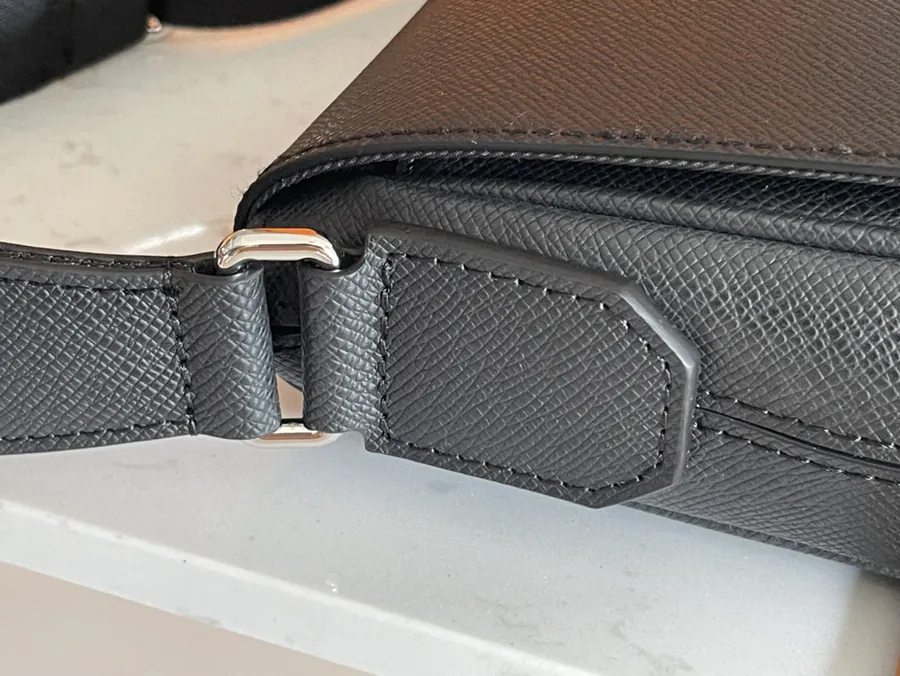 District Mini Messenger Bag Grained Calfskin