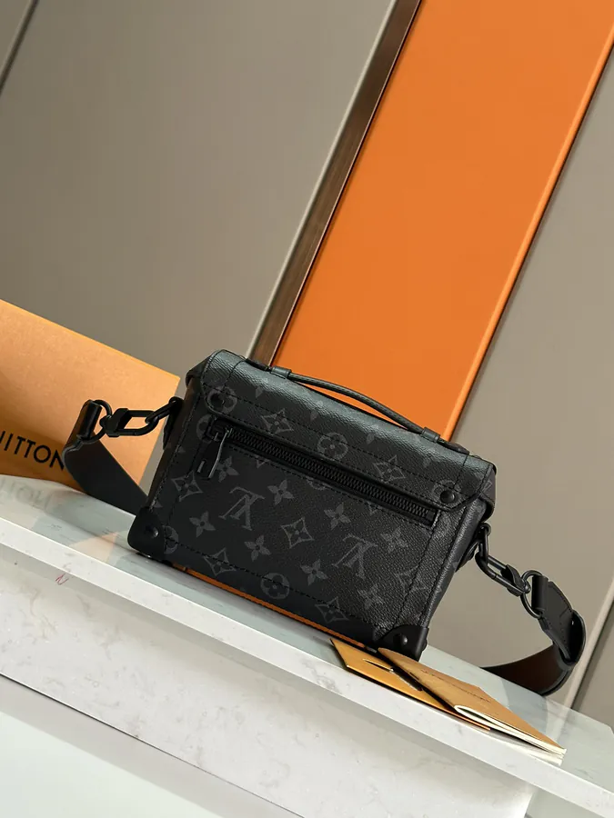 Soul Trunk Handbag with Monogram Eclipse Canvas and Grained Calfskin Trim