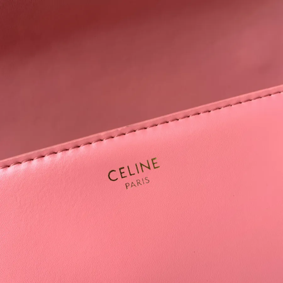 Pink TRIOMPHE Chain Shoulder Bag Ladies Crossbody