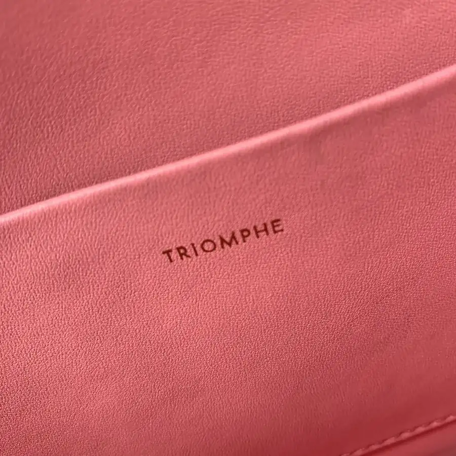 Pink TRIOMPHE Chain Shoulder Bag Ladies Crossbody
