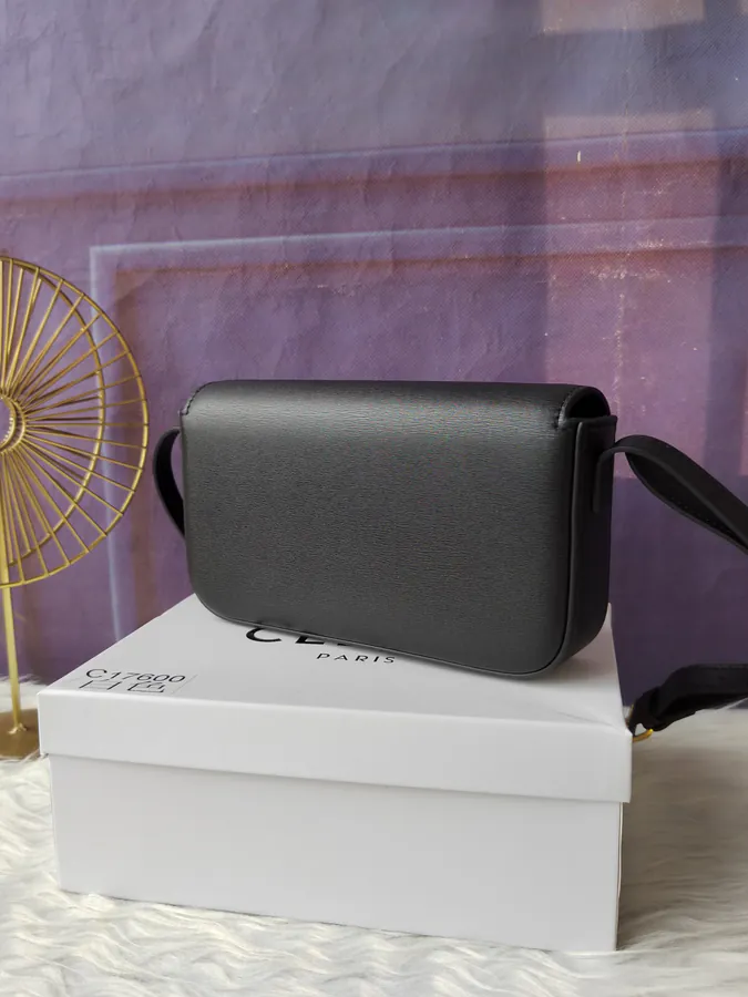 Black TRIOMPHE Leather Shoulder Bag