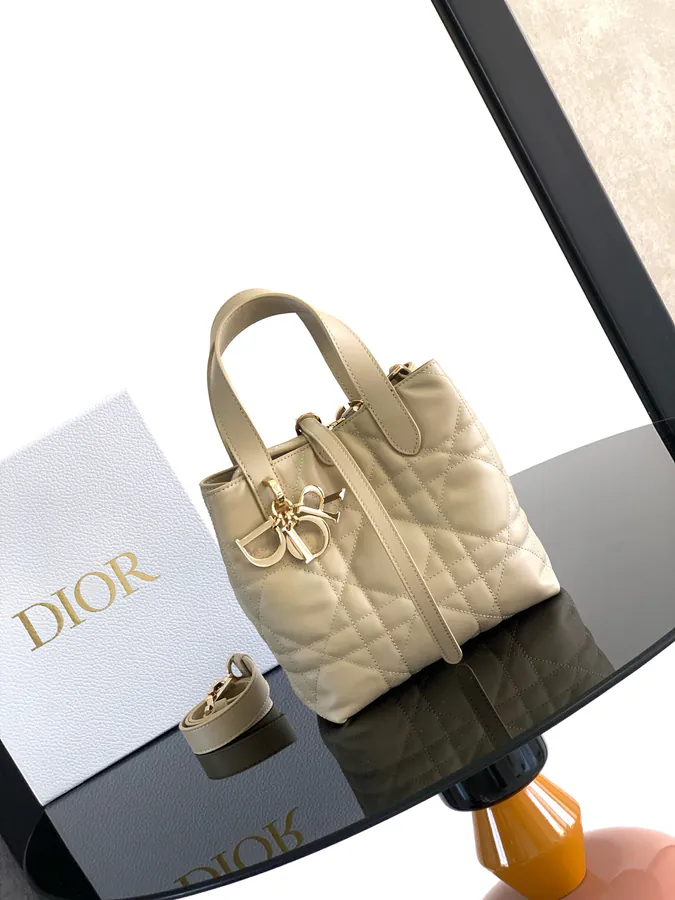Toujours Vertical Handbag Small Size, Leather Handle and Detachable Strap