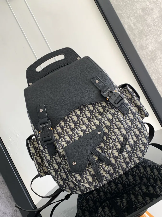 Large Gallop Shoulder Bag with Saddle Style and Oblique Print