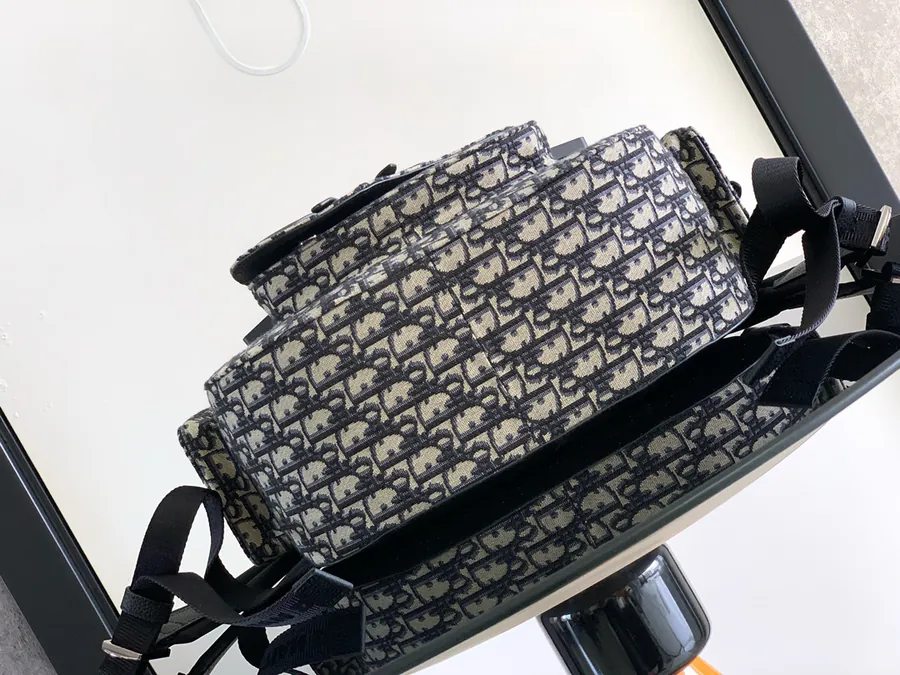 Large Gallop Shoulder Bag with Saddle Style and Oblique Print