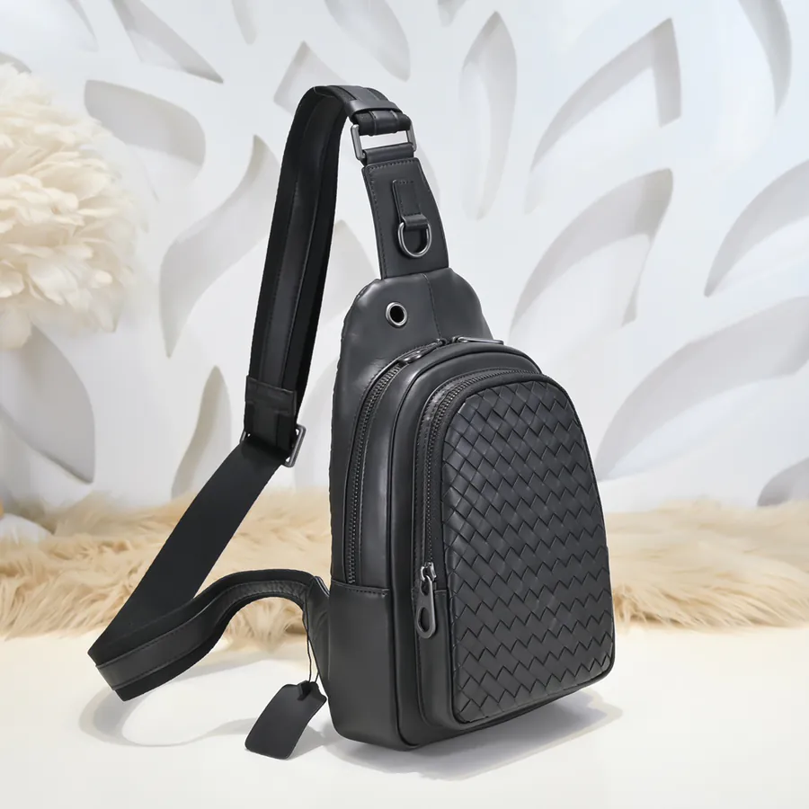 BV Latest Men's Chest Bag Premium Leather, Elegant Design