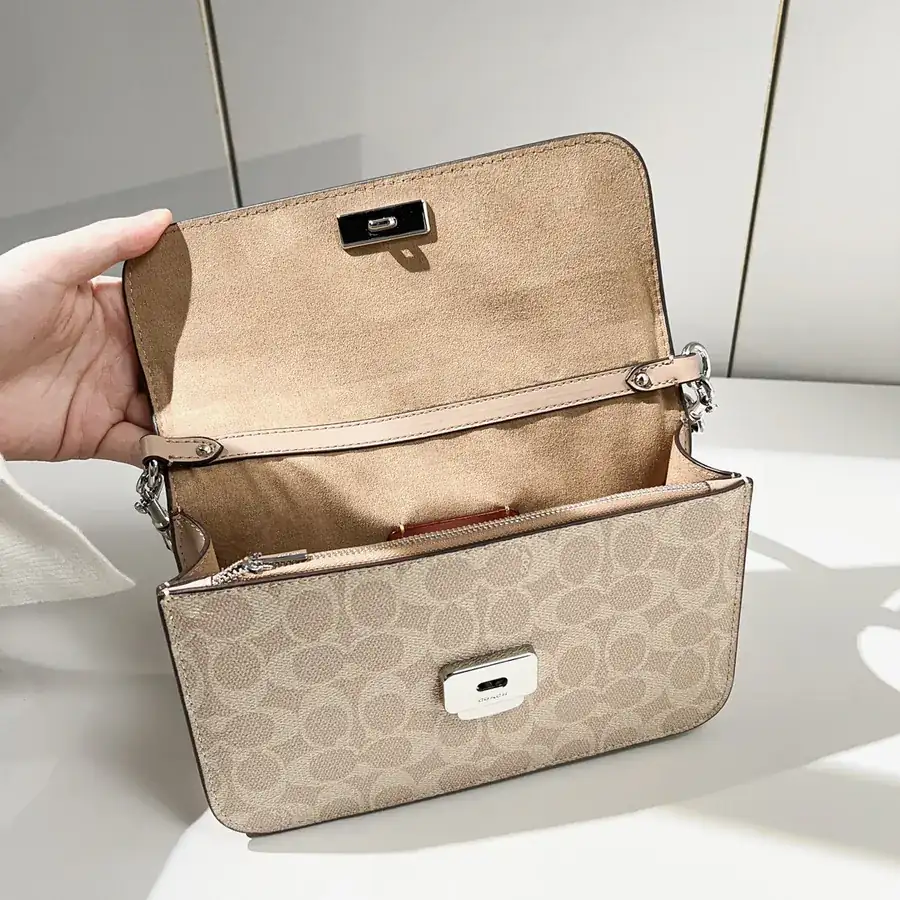 COAC New Brynn Crossbody Bag with Classic Logo and Colorful Design