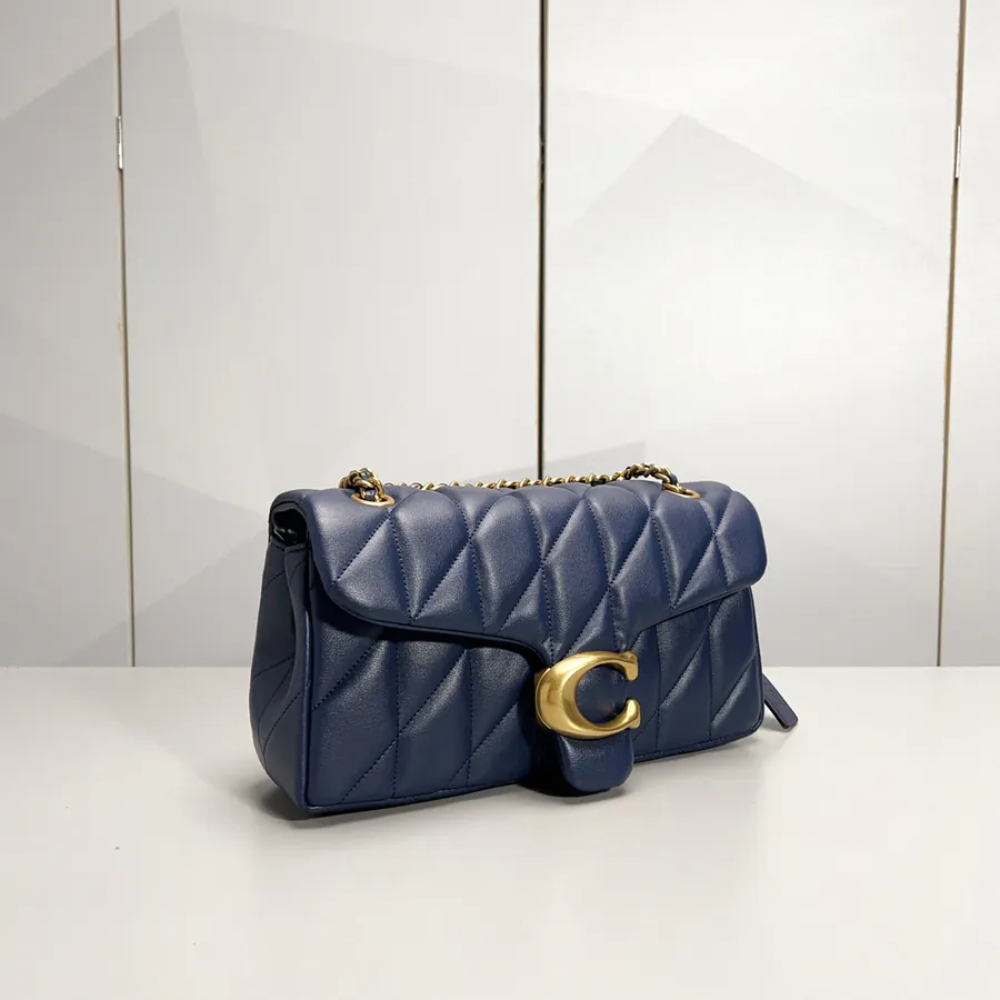 Coa New Color Bucket Bag with Chain Tabby and Grained Calfskin