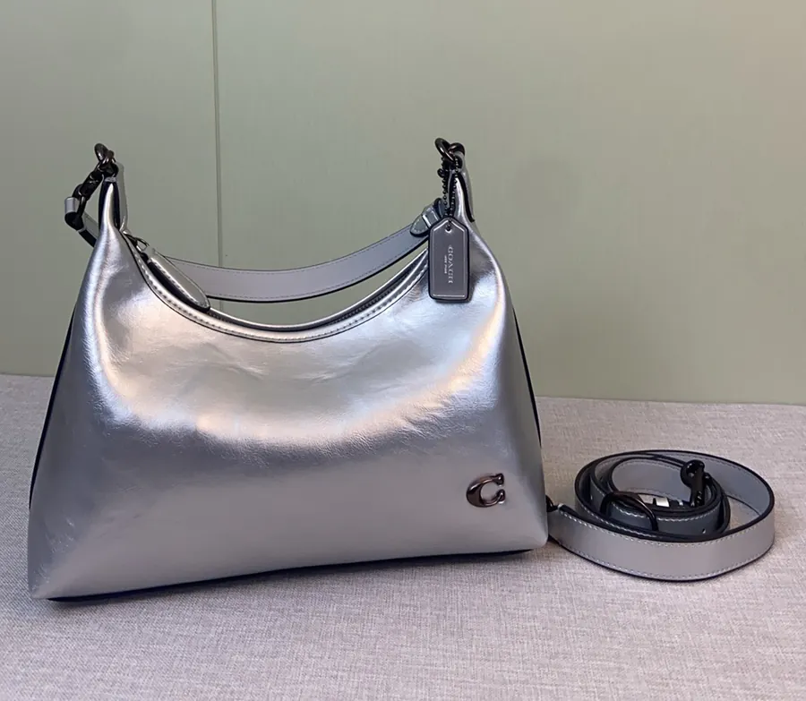 COA*H Juliet Bucket Bag in Graphite Silver