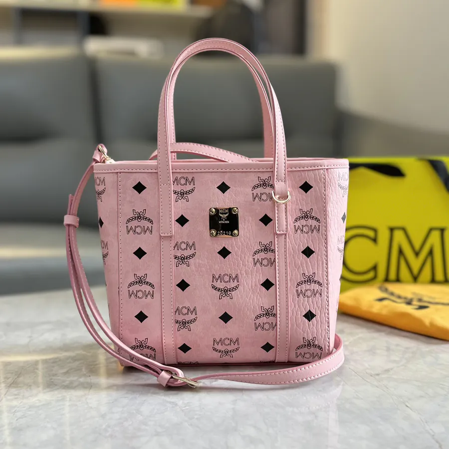 MCM Aren Toni Visetos Mini Basket Bag
