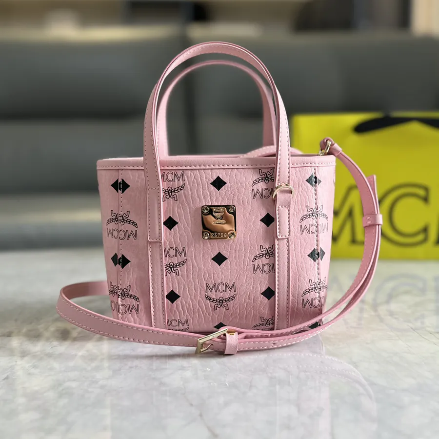 MCM Ellla Visetos Mini Basket Bag