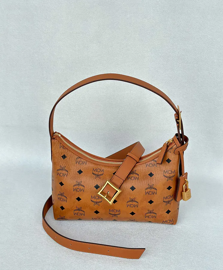MCM Aren Hobo Shoulder Bag Small