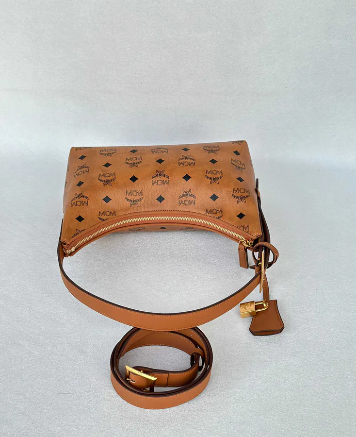MCM Aren Hobo Shoulder Bag Small