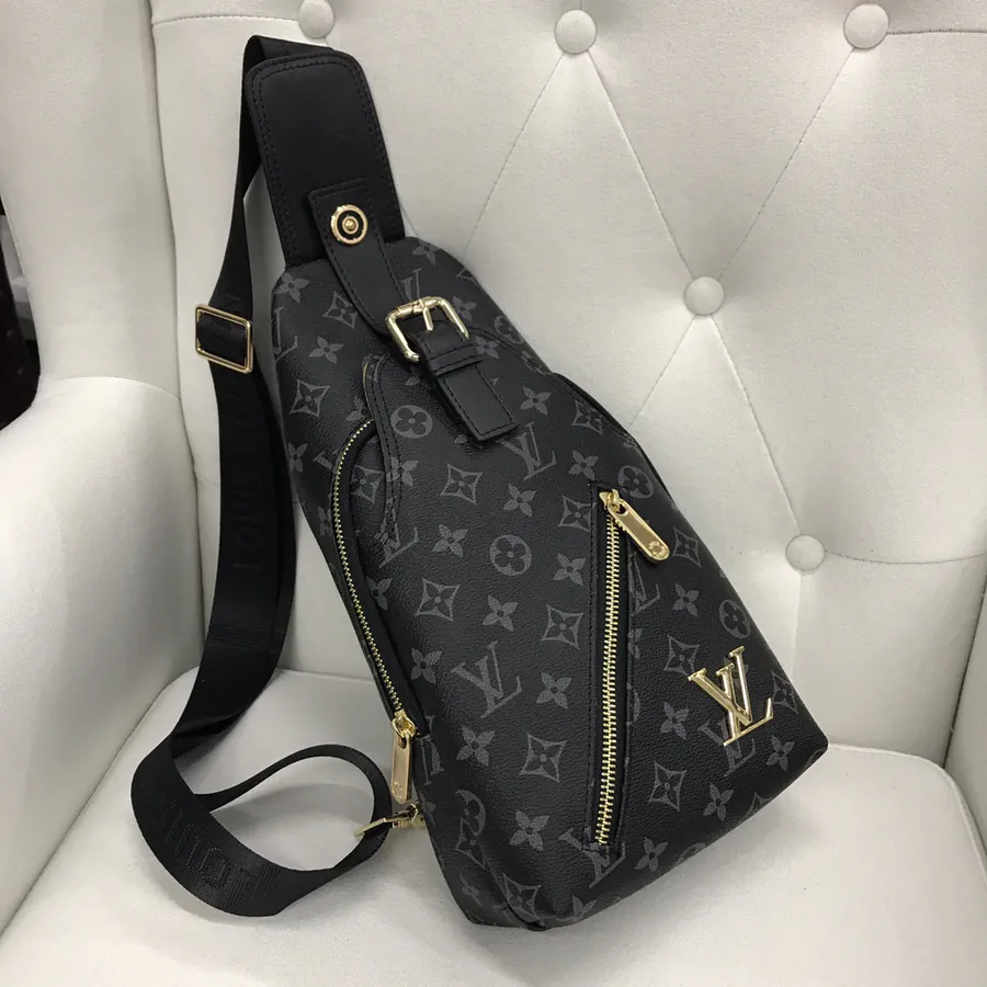V Style Chest Bag Premium Leather, Sleek Design