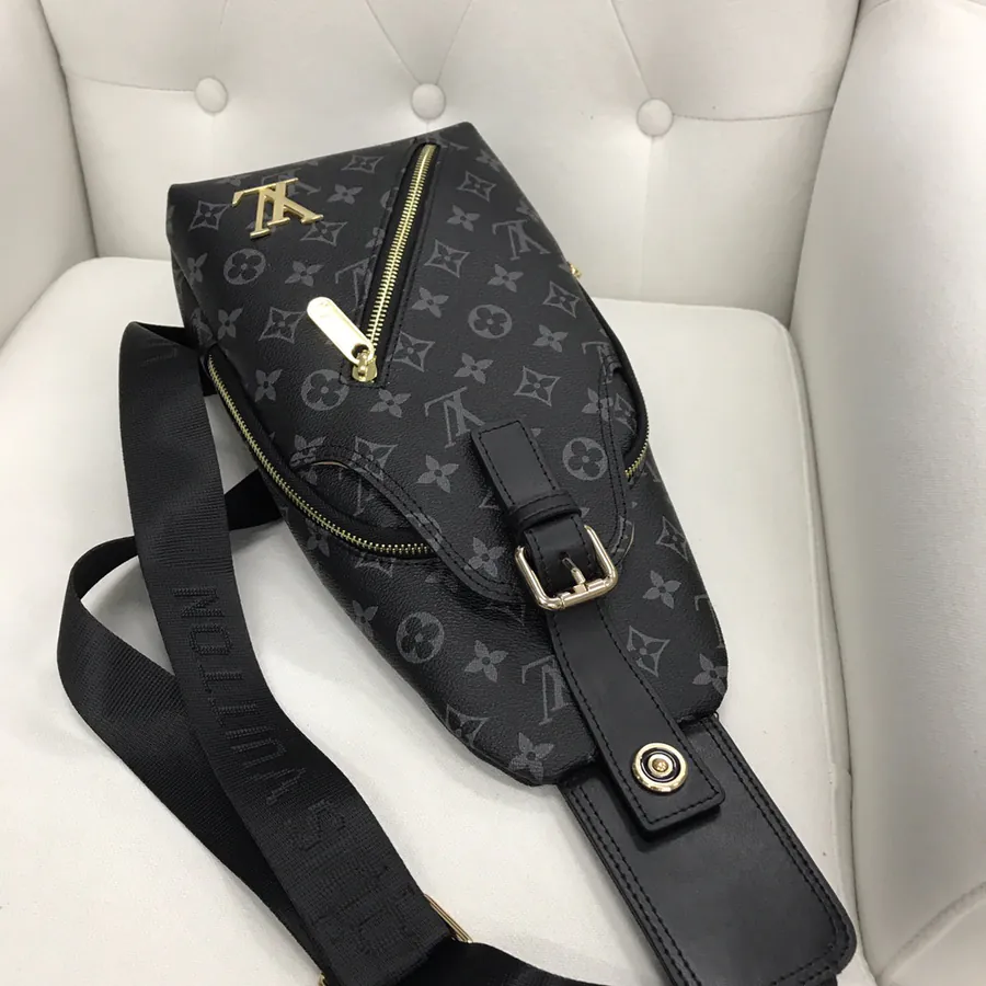V Style Chest Bag Premium Leather, Sleek Design