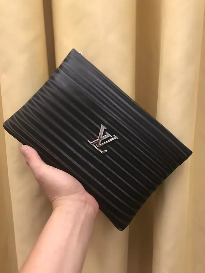 L Brand New Arrival Platinum High End Leather Men's Bag
