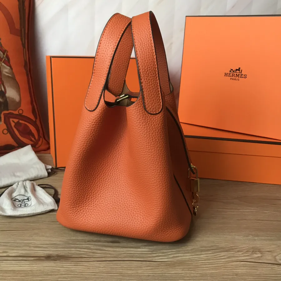 Hermes Picotin Lock in Genuine Leather