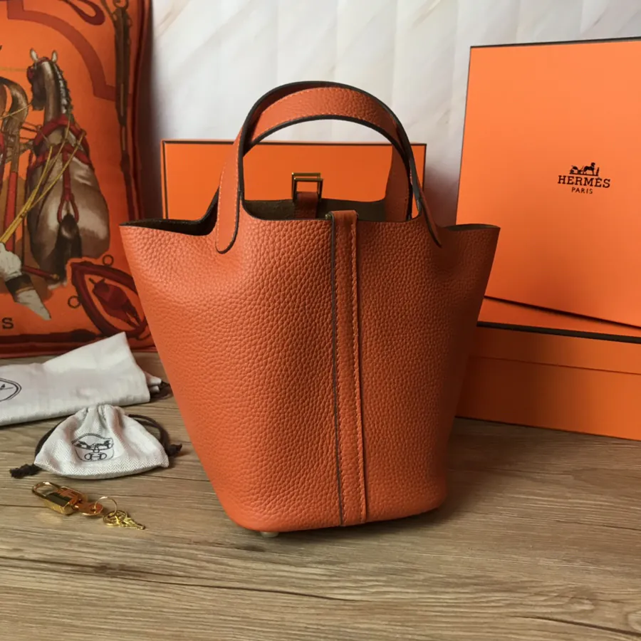 Hermes Picotin Lock in Genuine Leather