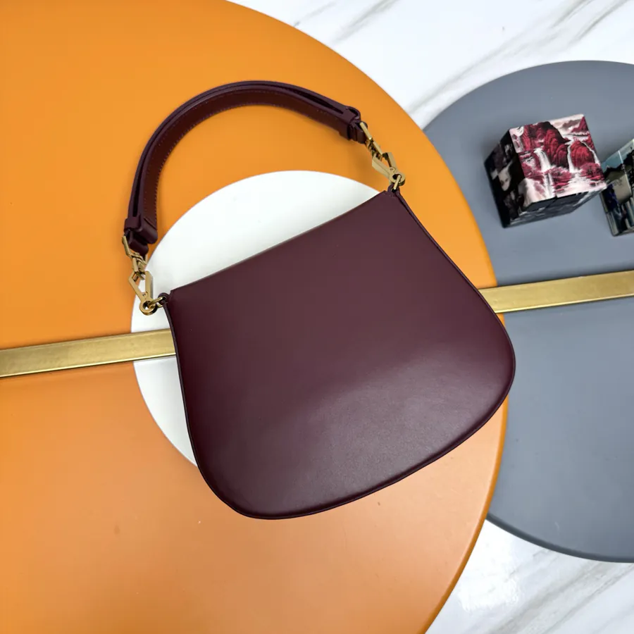 Voltaire Box Modern Crossbody Satchel in Genuine Calfskin