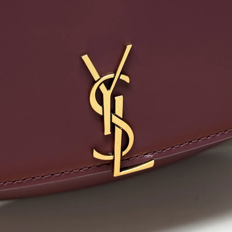 Voltaire Box Modern Crossbody Satchel in Genuine Calfskin