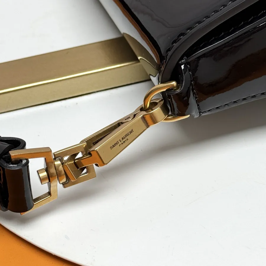 Voltaire Box Modern Crossbody Satchel in Grained Calfskin