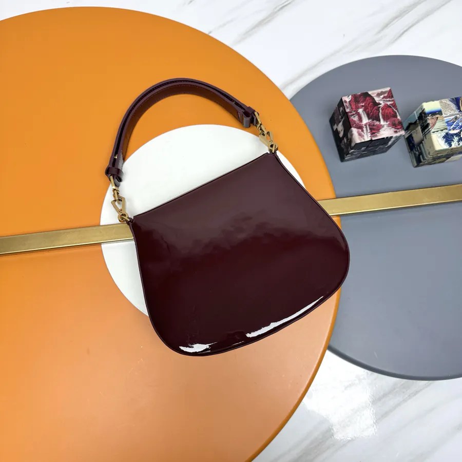 Voltaire Box Modern Crossbody Satchel in Grained Calfskin