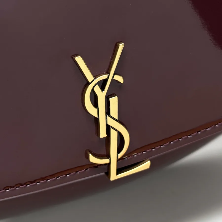 Voltaire Box Modern Crossbody Satchel in Grained Calfskin