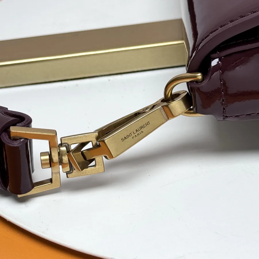 Voltaire Box Modern Crossbody Satchel in Grained Calfskin