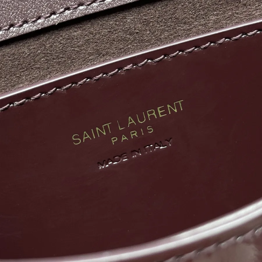 Voltaire Box Modern Crossbody Satchel in Grained Calfskin