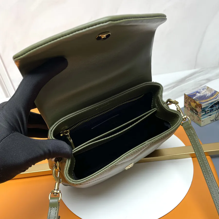 LouLou Mini Crossbody Bag in Olive Green