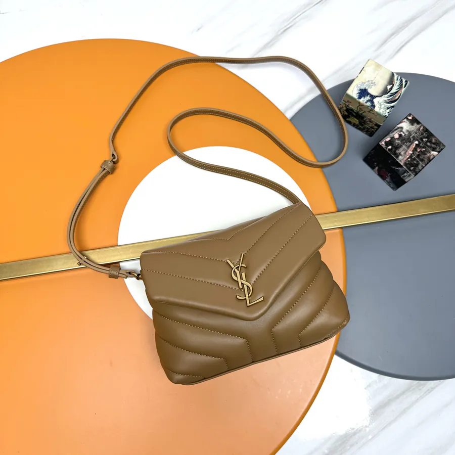 Caramel Gold Buckle LouLou Mini Crossbody Bag