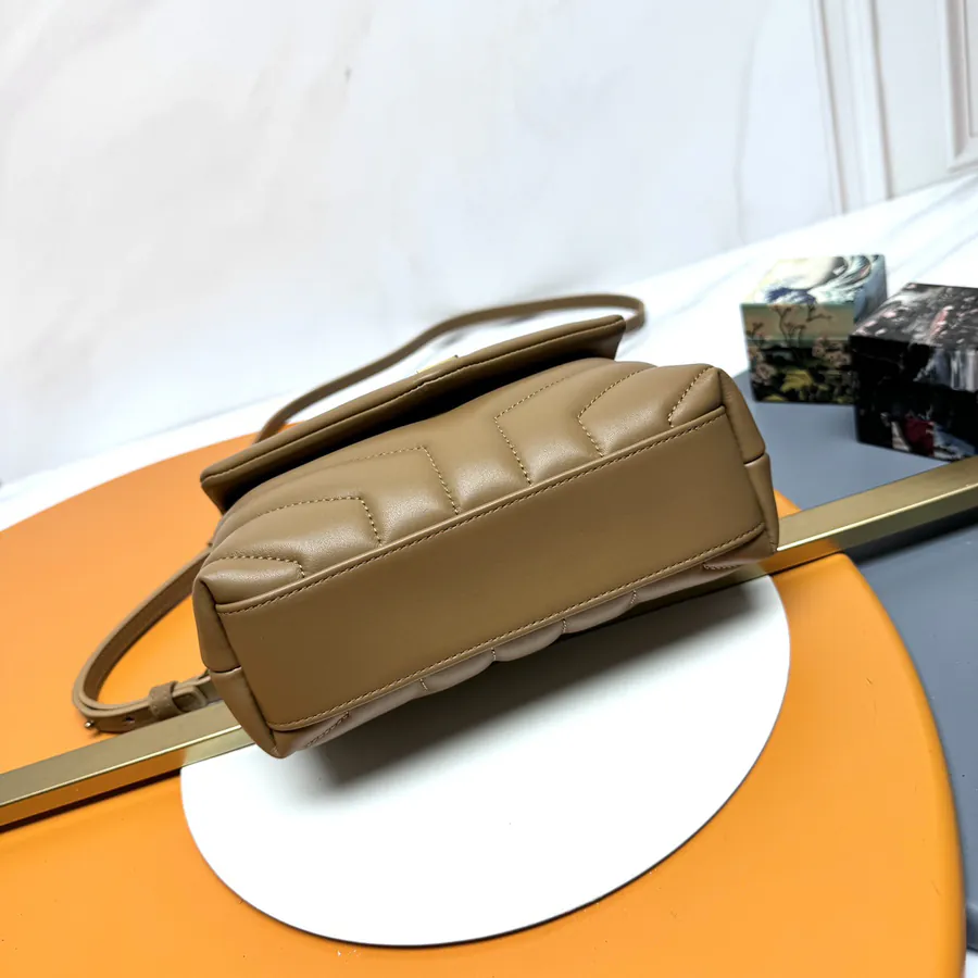 Caramel Gold Buckle LouLou Mini Crossbody Bag