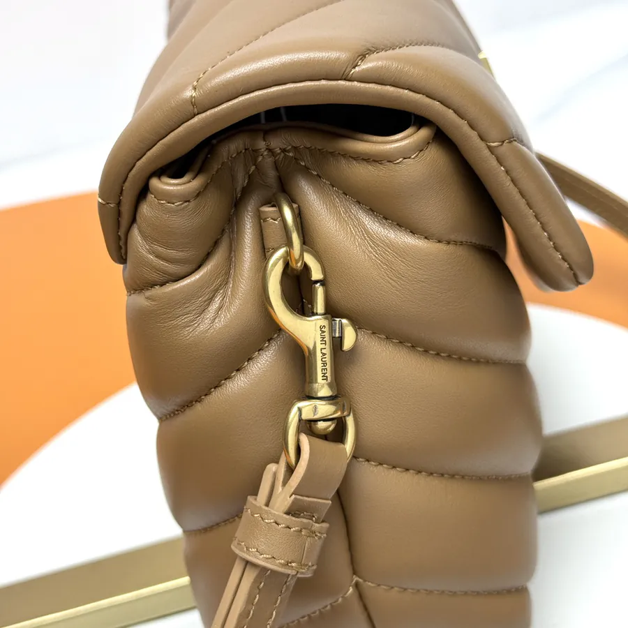Caramel Gold Buckle LouLou Mini Crossbody Bag