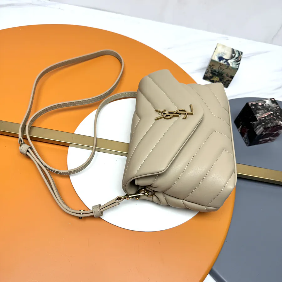 LouLou Mini Crossbody Bag in Apricot