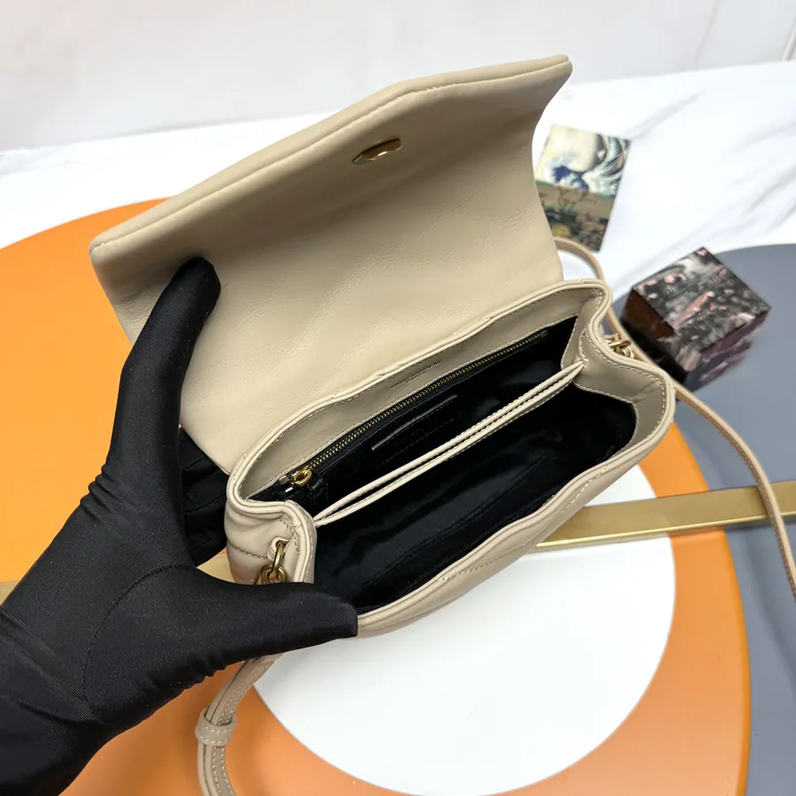LouLou Mini Crossbody Bag in Apricot