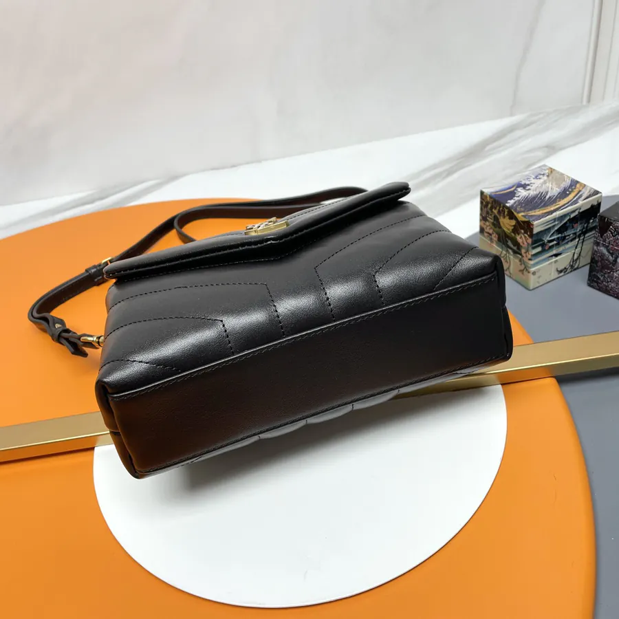 Black Gold Zip LouLou Mini Crossbody Bag
