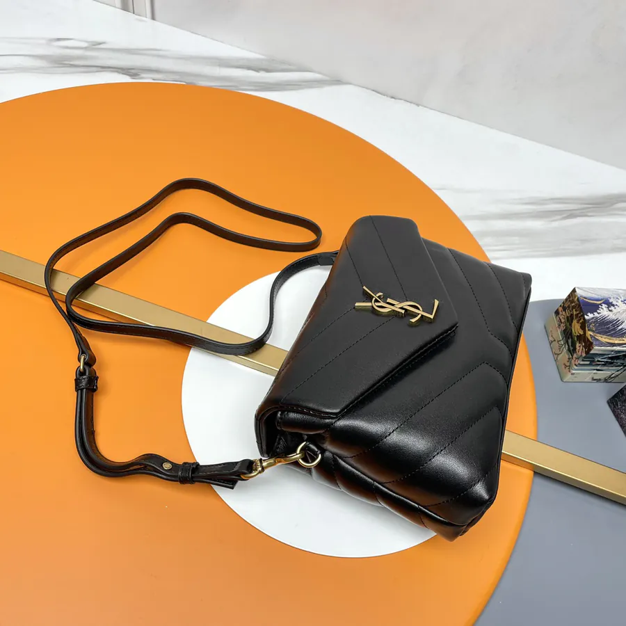 Black Gold Zip LouLou Mini Crossbody Bag