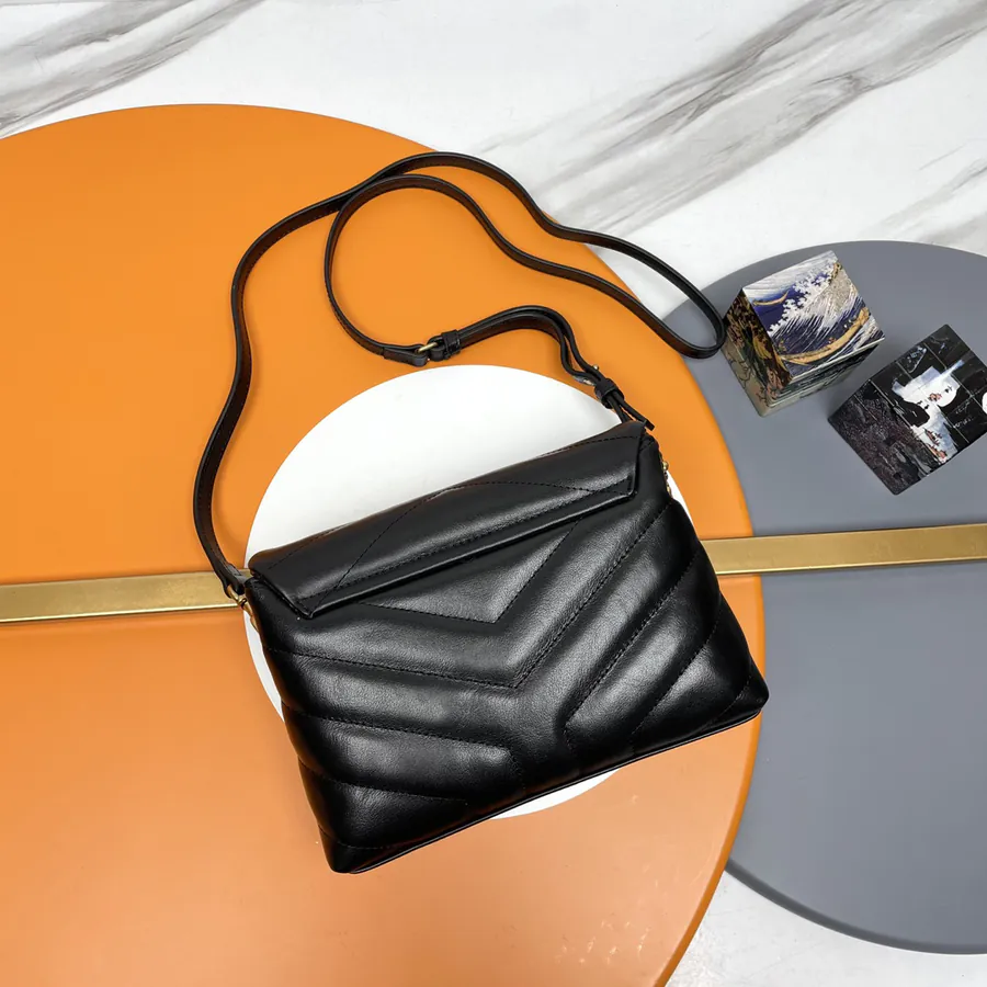 Black Gold Zip LouLou Mini Crossbody Bag