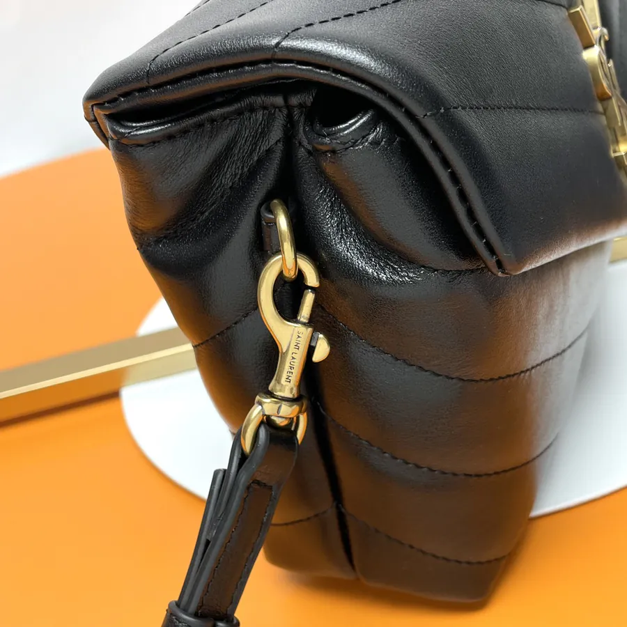 Black Gold Zip LouLou Mini Crossbody Bag
