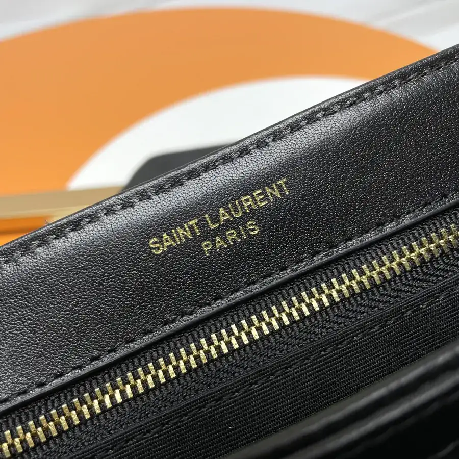 Black Gold Zip LouLou Mini Crossbody Bag