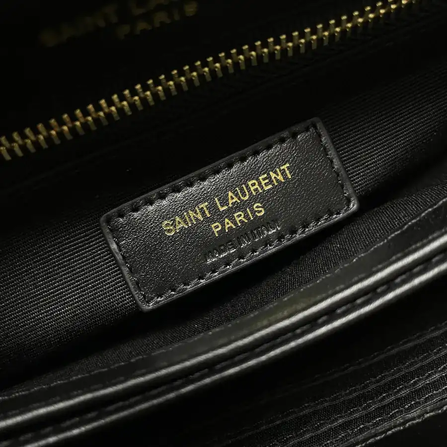 Black Gold Zip LouLou Mini Crossbody Bag