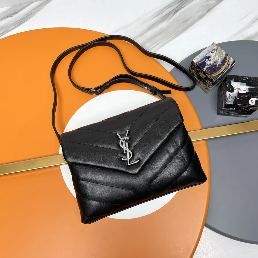 Black Silver Trimmed LouLou Mini Crossbody Bag
