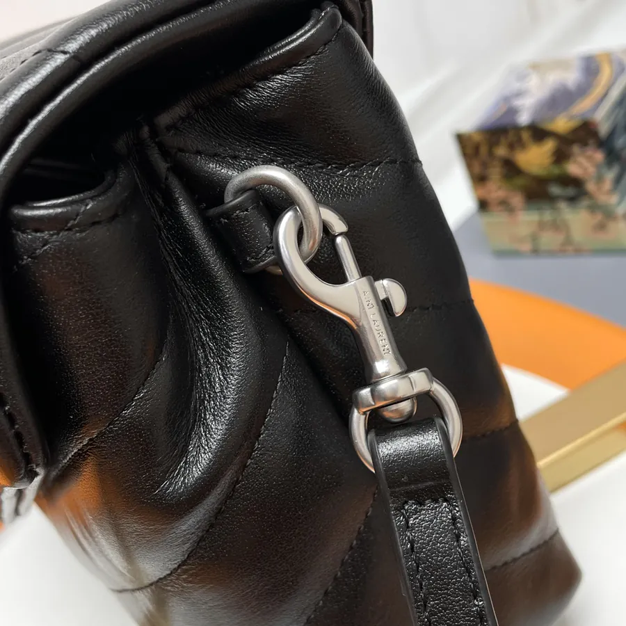 Black Silver Trimmed LouLou Mini Crossbody Bag