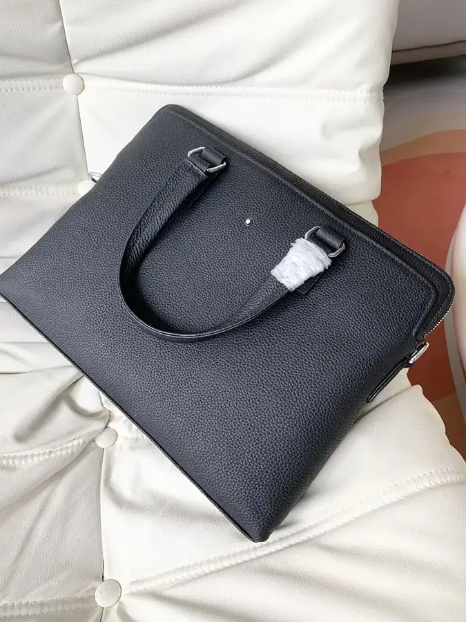 Montblanc Men's Leather Briefcase Professional Handbag