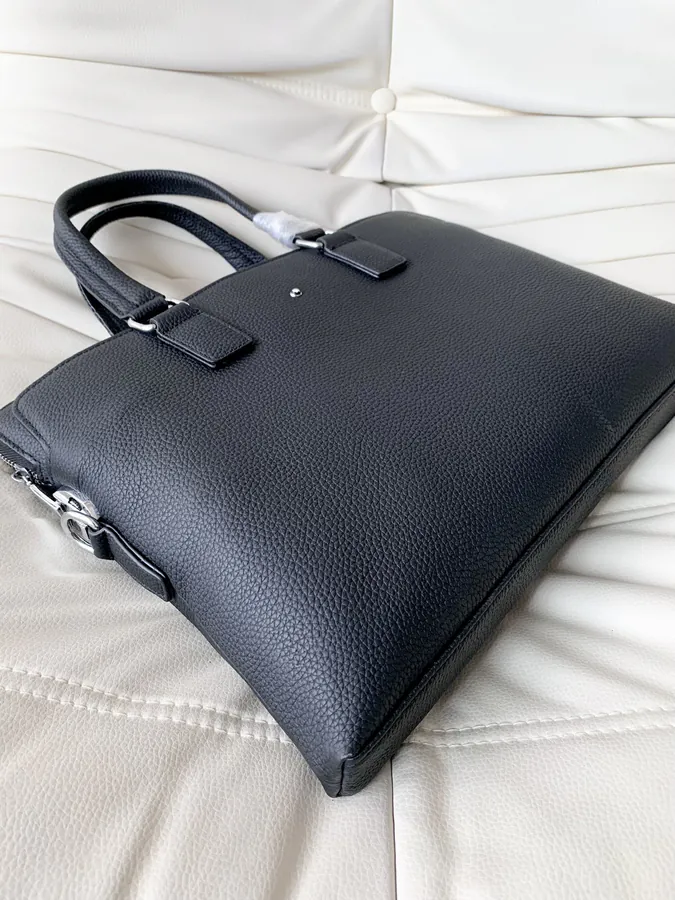 Montblanc Men's Leather Briefcase Professional Handbag