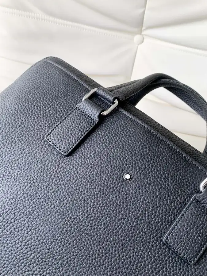 Montblanc Men's Leather Briefcase Professional Handbag