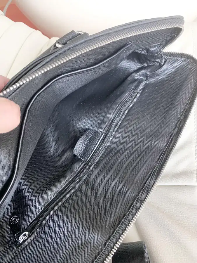 Montblanc Men's Leather Briefcase Professional Handbag