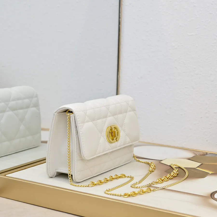 Miss Caro Chain Bag with Oblique Print