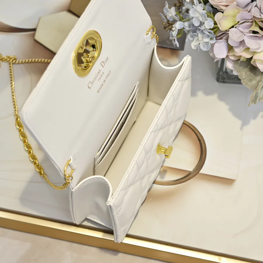 Miss Caro Chain Bag with Oblique Print