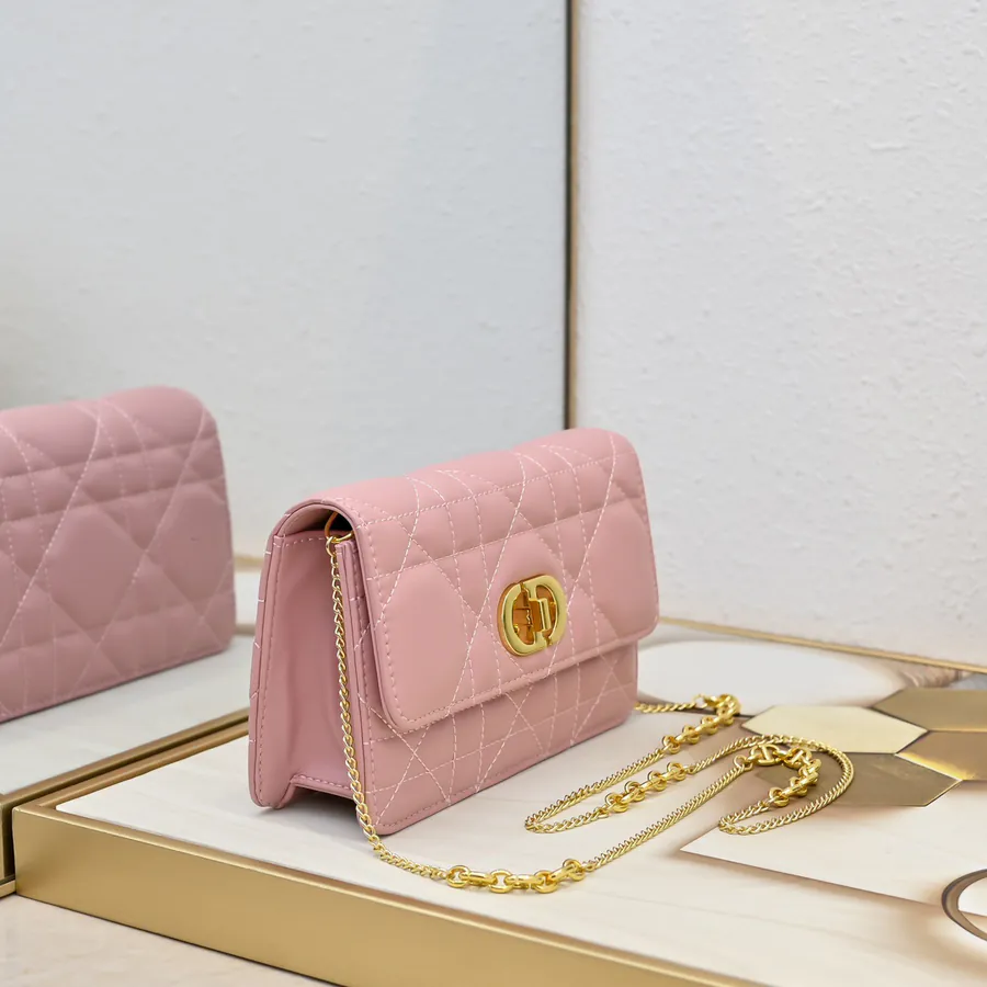 Miss Caro Chain Bag with Oblique Print